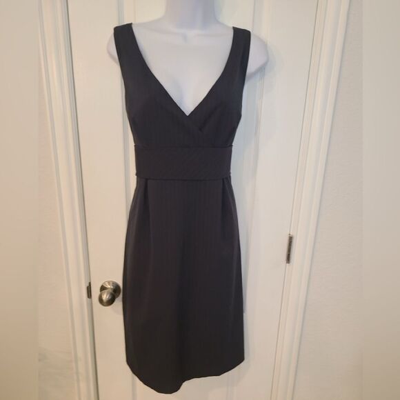 Antonio Melani Pin Striped Black  Mini Dress Size 14 - Picture 1 of 9